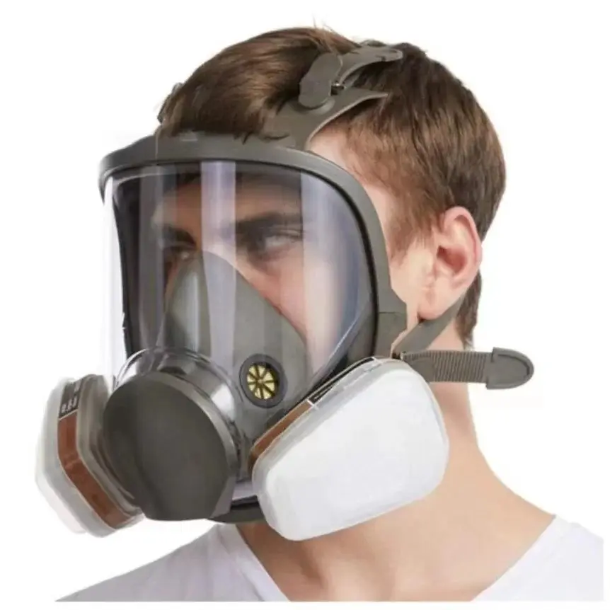 Maschera antigas Full Face verniciatura a spruzzo pittura industriale autoadescante filtraggio tipo maschera protettiva respiratori protettivi