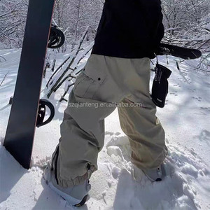 Pantalones de esquí cargo holgados para <span class=keywords><strong>hombre</strong></span> AQTQ, pantalones de snowboard casuales con cintura elástica, estilo urbano, para esquí al aire libre - Product Image 5