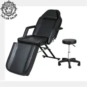 Eyelash salon equipment and furniture beauty parlour chair facial spa chairs eye lash bed with stool