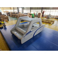 Nouvelle arrivée en stock Mini bateau-maison personnalisé Bateau électrique gonflable Catamaran pliable Bateau de vitesse avec moteur
