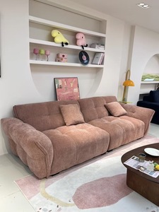 Modern Fabric Sectional <b>Sofa</b> With Tufted Back And Curved Arms For Living Room - Product Image 5