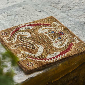 Cojín de Asiento de Estilo Étnico Master Weavers, Lana Pura Tejida a Mano, Patrón Geométrico Redondo, Cojín de Silla Retro de Alta Gama - Product Image 5