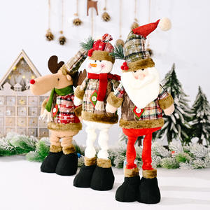 2022 Popular Navidad Retro muñeco de nieve muñeca retráctil Santa Elk adornos hogar Decoración de Navidad - Product Image 3