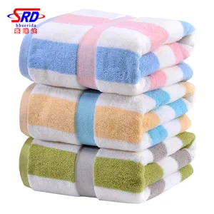 100% Cotton Terry Bãi Biển Khăn Tắm Sọc Khách Sạn Hồ Bơi Khăn Lớn