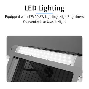 HEYRV-Tragaluz de 500x500mm, ventana de techo de acrílico doble con pantalla de toldo de luz LED de 12V y persiana para caravana, autocaravana - Product Image 4