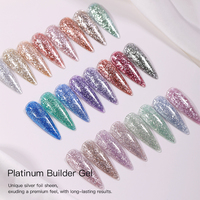 Extensions d'ongles en gel UV pailleté, couleurs créatives, pour sculpture d'ongles, nail art DIY, manucure en salon, non toxique, écologique, végétalien, longue tenue