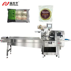 Ruipuhua Hoge Kwaliteit Broodjes Pizza Tortilla Bevroren Voedsel Dumplings Horizontale Kussen Type Verpakkingsmachine