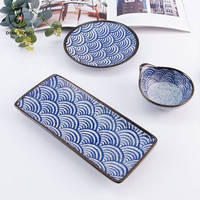 Nouvelle conception Assiette à sushi rectangulaire japonaise Assiette rectangulaire en céramique Assiette rectangulaire en porcelaine