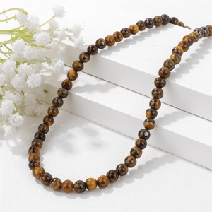 Collana Bohemien Artigianale Trendy con Perle di Pietra Zebra Naturale, Gemma Lucidata per Amanti dei Cristalli, Regalo Antistress, da Indossare Ogni Giorno - Product Image 3