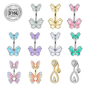 Toposh tendance sexe cristal 316l acier inoxydable chirurgical nombril <span class=keywords><strong>banane</strong></span> élégant nombril anneau corps piercing bijoux - Product Image 1