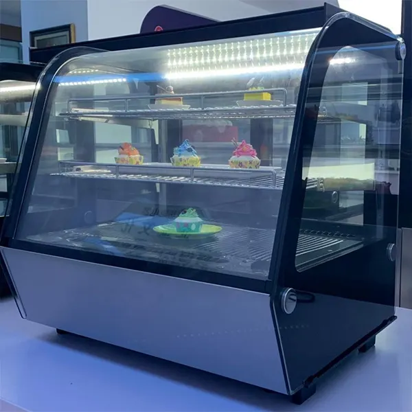 120 Liter Bakery Display Racks Cooler Cake Refrigerator Showcase Commercial Potable Counter tops Refrigerator Home Fridge