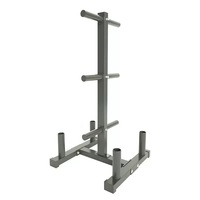 Support de rangement commercial pliable et réglable en hauteur pour haltères, plaques de poids et barres, avec banc intégré