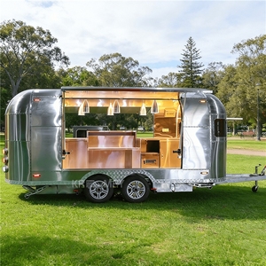 Carrito de Comida Comercial para Exteriores, Diseño de Carrito de Venta Ambulante, Remolcable, de Acero Inoxidable, para Helados, Dulces, Panadería y Bar - Product Image 1