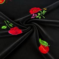 LOVELY SENSE CROWN MICRO VELVET CRO 5000 44 POUCES IMPRESSION FOND NOIR AVEC MOTIFS COLORÉS