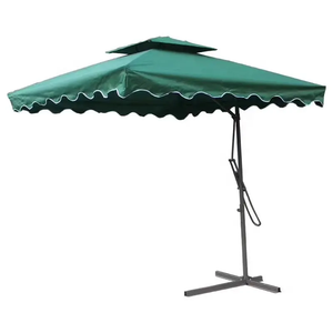 Cuadrado plegable impermeable a prueba <span class=keywords><strong>de</strong></span> viento voladizo al aire libre plátano paraguas sombrilla al aire libre con base <span class=keywords><strong>de</strong></span> sombrilla - Product Image 1
