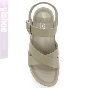 Sandali con Zeppa da Donna con Cinturino alla Caviglia, Decorazione con Fibbia, Punta a Spillo, Punta Aperta, Stile per Pendolarismo e Vacanze, Colore Unico - Product Image 3