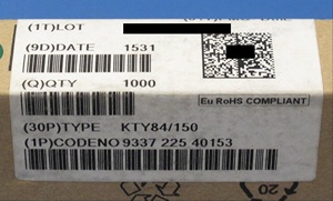 Sensor de Temperatura de Silicio KTY84/150, Termistor NTC SMD para Aplicaciones Industriales y Automotrices - Product Image 2