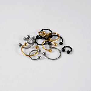 Bijoux de piercing en acier inoxydable plaqué or, anneau en forme de U pour le nez, anneau en forme de <span class=keywords><strong>fer</strong></span> <span class=keywords><strong>à</strong></span> <span class=keywords><strong>cheval</strong></span>, titane interne, usage quotidien, vente en gros - Product Image 2