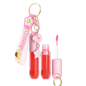 Brillo Labial Rosa en Varios Estilos con Llavero de Lujo, Vegano, Cruelty-Free, Hidratante, Suave, No Pegajoso, con Logotipo Personalizado - Product Image 4