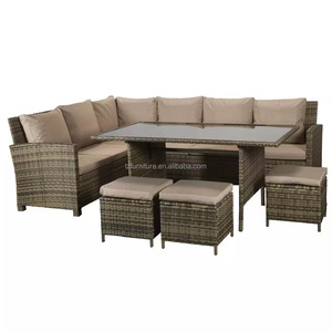 Muebles de Patio Modernos, Sofá de Jardín con Mesa para Fogatas, Sofás de Mimbre de Ratán para Terraza, Hotel o Patio - Product Image 4
