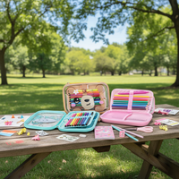 Trousse à crayons transparente 3D 2D en EVA grande capacité pour enfants garçons filles, mignonne, avec fermeture éclair, vente en gros pour cadeaux scolaires