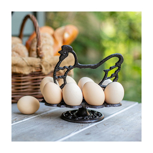 Organizador de <span class=keywords><strong>Huevos</strong></span> Rústico Americano de Hierro Fundido, Doble, Estilo Nostálgico, Decoración Retro para Cocina, Centro de Mesa Nórdico para Bodas, Almacenamiento de Alimentos - Product Image 3