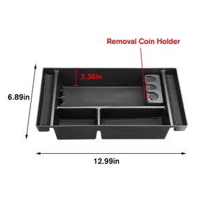 1 unidad de caja de almacenamiento para reposabrazos de coche, bandeja organizadora para consola central, compatible con Chevy Silverado 1500/GMC Sierra 1500 2019 - Product Image 2