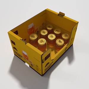 กล่องกระดาษแข็งแบบวางซ้อนกันได้สำหรับการแสดงผลแบบพาเลท pdq ในซูเปอร์มาร์เก็ต - Product Image 2