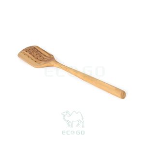 Espátula Ranurada de Bambú y Madera de Olivo Premium, Ecológica, Ligera y Sostenible para Cocina - Product Image 1