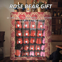 Beruang Teddy Rose 25cm 40cm 70cm, busa kualitas tinggi dengan kotak hadiah hadiah Hari Valentine PE beruang cinta untuk ulang tahun