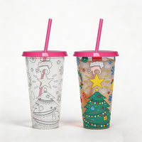 Gobelet magique jetable à changement de couleur activé par le froid pour boissons, jus et boissons froides