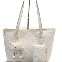 Bolso de Hombro Moderno 2026, Bolso de Mujer con Estampado Bonito y Cartera, Bolso de Mano de Cuero PU de Alta Calidad con Colgante
