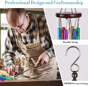 Vente en gros de carillons éoliens pour la décoration extérieure élégante Porche en métal et en bois de haute qualité Jardins et carillons éoliens commémoratifs - Product Image 2