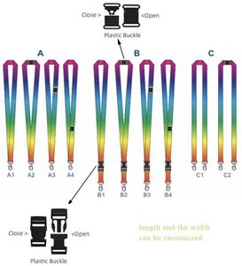 Custom Wholesale Factory Price Promotional Sublimation <b>Polyester</b> Neck <b>Lanyard</b> Strap for Business Party Event - Product Image 3