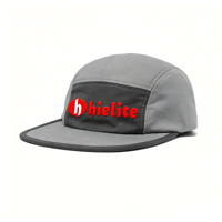 Casquette de course personnalisée à 5 panneaux, respirante, imperméable, avec logo réfléchissant, en toile, pour marathon, trail running, cyclisme, activités de plein air