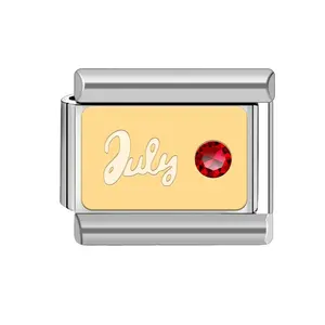 Bonita pulsera de dijes italianos, pulsera ligera de acero inoxidable, regalo de San Valentín - Product Image 5