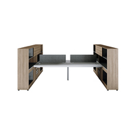 Bureau de travail multi-utilisateurs pour 6 personnes avec ordinateur, mobilier pour ordinateur portable, table de séparation de bureau pour équipes