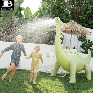 สปริงเกอร์ไดโนเสาร์เป่าลมขนาดใหญ่ ทำจาก PVC หนาพิเศษ สูง 78 นิ้ว ฉีดน้ำสำหรับเด็กและผู้ใหญ่ เล่นสนุกกลางแจ้งในฤดูร้อน - Product Image 1