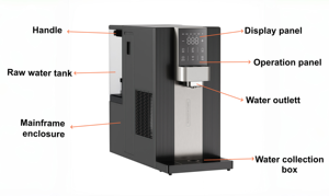 Distributeur d'eau pétillante intelligent WiFi avec filtre RO 4-en-<span class=keywords><strong>1</strong></span>, compresseur, refroidissement rapide, purificateur d'eau chaude et froide pour comptoir - Fabricant - Product Image 3