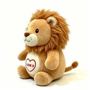 Personaliza un adorable peluche de león, peluche de león, lindo animal de peluche de león, peluche de león marrón, peluche de león sentado - Product Image 3