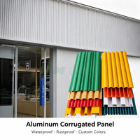 Tôle murale en aluminium ondulé haute résistance, couleur personnalisée, solution tout-en-un