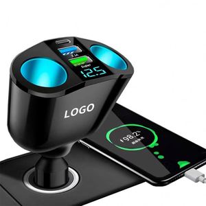 ที่ชาร์จโทรศัพท์ในรถยนต์ขนาดเล็ก ตัวเครื่องพลาสติกแบบหมุนได้ พอร์ต USB คู่ ชาร์จเร็ว มีจำหน่าย - Product Image 2