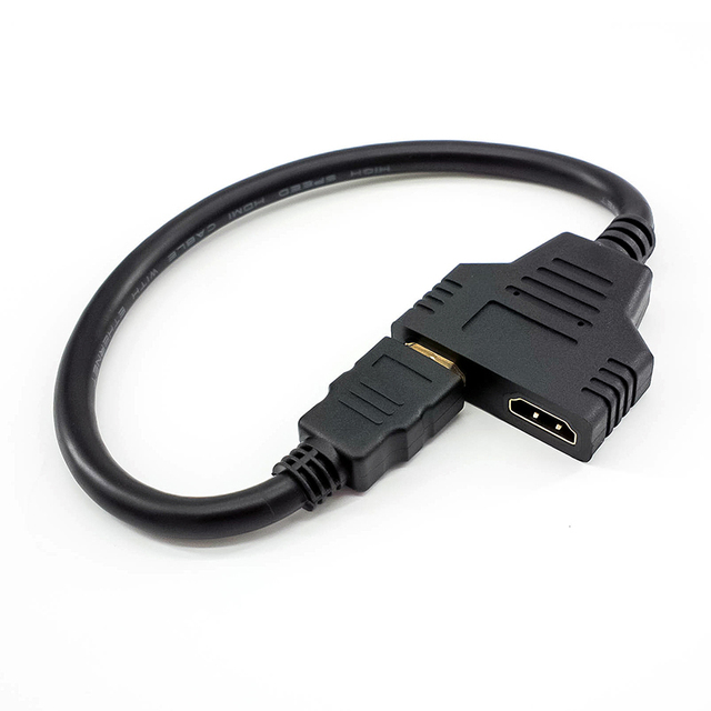 High Quality 1 in 2 out for HDMI Splitter Adapter Cable 1 Male to Dual 2 Female PVC Jacket for TV and Car