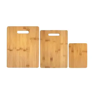 रसोई के लिए 3-पीस सेट लकड़ी कटिंग बोर्ड, बांस कटिंग बोर्ड