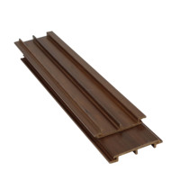 Panneaux muraux intérieurs et extérieurs en PVC imperméable, revêtement en vinyle plastique avec aspect bois, panneaux de bardage décoratifs pour l'extérieur de la maison