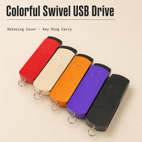 Flashdisk USB Putar Logam Grosir Custom, Pen Drive Putar 4GB 8GB 16GB 32GB untuk Souvenir Perusahaan