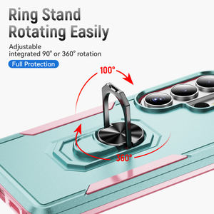 360 °   Custodia con Supporto ad Anello Magnetico per Samsung Galaxy S26 Ultra S25 Edge S24 S23 FE S22 <span class=keywords><strong>S21</strong></span> Plus A56 A16 A15 A06 A07 A17 - Product Image 2