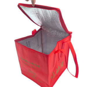 Wholesale Extra Large Insulated Non-Woven Thermo Cooler Bag Custom <b>Waterproof</b> Grocery Food Delivery Bag - Product Image 4