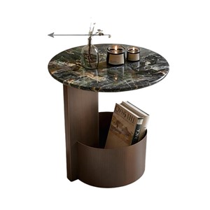 Tavolino da Caffè Multifunzionale in Stile Moderno Farmhouse con Piano in Marmo, per Soggiorno e Divano, con Spazio <span class=keywords><strong>di</strong></span> Archiviazione - Product Image 2