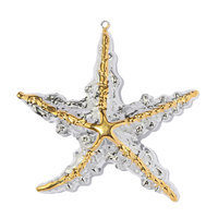 BM Accessoires d'été en gros DIY Pendentifs et breloques de mode pour femmes en acier inoxydable, motifs coquillage, grande étoile de mer et queue de poisson
